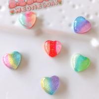 Mobile Phone DIY Decoration, Resin, Heart, more colors for choice, 19x18mm, 20PCs/Lot, Sold By Lot