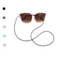 Glass Beads Glasses Chain, with ABS Plastic, anti-skidding & Unisex, more colors for choice, 4mm, Length:Approx 63 cm, Sold By PC