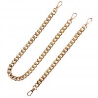 Aluminum Alloy Bag Straps, gold color plated, punk style & different length for choice, Sold By PC