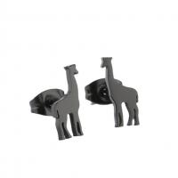 Stainless Steel Stud Earrings 304 Stainless Steel Giraffe Vacuum Ion Plating fashion jewelry & for woman Sold By Pair