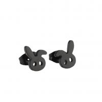 Stainless Steel Stud Earrings 304 Stainless Steel Rabbit Vacuum Ion Plating fashion jewelry & for woman Sold By Pair