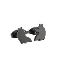 Stainless Steel Stud Earrings 304 Stainless Steel Wolf Vacuum Ion Plating fashion jewelry & for woman Sold By Pair