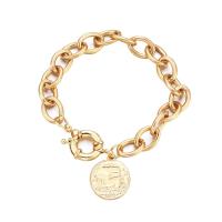 Cink Alloy narukvice, zlatna boja pozlaćen, modni nakit & za žene, zlatan, 20mm, Dužina 21.5 cm, Prodano By PC