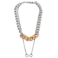 Mode Multi Layer halsband, Zink Alloy, guldfärg pläterade, Dubbla lager & mode smycken & för kvinna, två olikfärgade, 27mm, Längd 50 cm, Säljs av PC