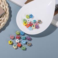 Printing Porcelain Beads, Flower, handmade, DIY, more colors for choice, 11x7mm, 92PCs/Bag, Sold By Bag