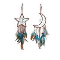 Fashion Dream Catcher, Feather, with Velveteen & turquoise, handmade, hanging & different styles for choice, Sold By PC