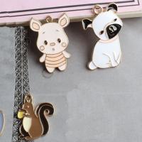 Tibetan Style Enamel Pendants, Cartoon, fashion jewelry & DIY & different size for choice, more colors for choice, 50PCs/Bag, Sold By Bag
