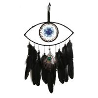 Fashion Dream Catcher, Feather, with Iron, hanging, black, 430mm, Sold By PC