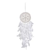 Fashion Dream Catcher, Feather, hanging, white, 510mm, Sold By PC