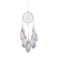 Fashion Dream Catcher Feather with Iron hanging white 530mm Sold By PC