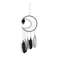 Fashion Dream Catcher, Feather, hanging, black, 470mm, Sold By PC