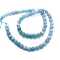 Gemstone Jewelry Beads, Aquamarine, Round, DIY & faceted, blue, 6mm, Sold Per Approx 38 cm Strand