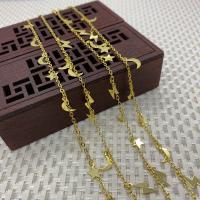 Stainless Steel Jewelry Chain, Brass, gold color plated, DIY, nickel, lead & cadmium free, Approx 10m/Spool, Sold By Spool