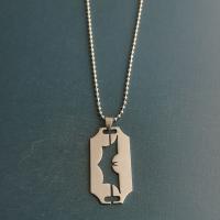 Titanium Steel Necklace Razor Blade Unisex Length Approx 60 cm Sold By PC