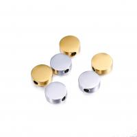Stainless Steel Beads 304 Stainless Steel Flat Round Vacuum Ion Plating DIY 8mm Approx Sold By Bag