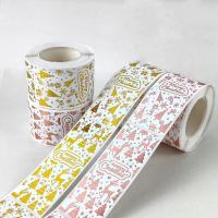 Adhesive Sticker Sticker Paper, Rectangle, Christmas Design & gold accent, more colors for choice, 30x80mm, Approx 120PCs/Spool, Sold By Spool