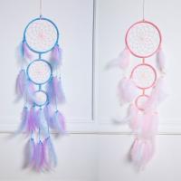Fashion Dream Catcher, Feather, with Cotton Thread & Iron, handmade, hanging, more colors for choice, 750mm, Sold By PC