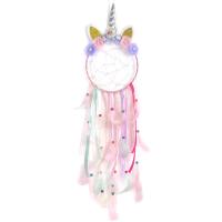 Fashion Dream Catcher, Feather, with Iron, Unicorn, handmade, hanging, more colors for choice, 200x830mm, Sold By PC