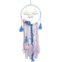 Moda Dreamcatcher, Pióro, ze Nici bawełniane & żelazo, Ręcznie robione, Wiszące, mieszane kolory, 200x600mm, sprzedane przez PC