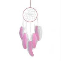Fashion Dream Catcher, Feather, with Cotton Thread & Velveteen & Wood & Iron, handmade, hanging, more colors for choice, 130x600mm, Sold By PC