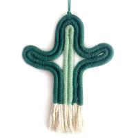 Hanging Ornaments, Cotton Thread, Opuntia Stricta, handmade, cute, more colors for choice, 260x400mm, Sold By PC