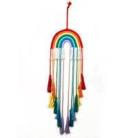 Hängande smycken, Bomullstråd, Rainbow, handgjord, fler färger för val, 170x750mm, Säljs av PC