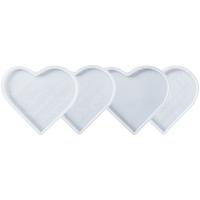 DIY Epoxy Mold Set, Silicone, Heart, different designs for choice, white, Sold By PC