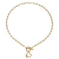 Edelstahl Schmuck Halskette, 304 Edelstahl, Herz, Modeschmuck & für Frau, keine, 16mm,4mm, verkauft per ca. 17.72 ZollInch Strang