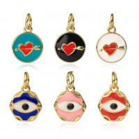 Zinc Alloy Pendant gold color plated DIY & enamel nickel lead & cadmium free Sold By PC