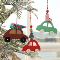 Wood Christmas Tree Decoration, Car, brushwork, Christmas jewelry & different size for choice, more colors for choice, Sold By PC