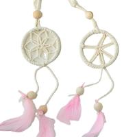 Linen Dream Catcher with Feather & Wood & Christmas jewelry Sold By PC