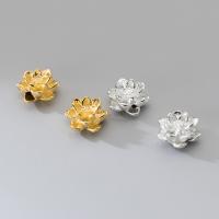Argent sterling 925 perle d'entretoise, fleur, Placage, normes différentes pour le choix, plus de couleurs à choisir, Vendu par PC