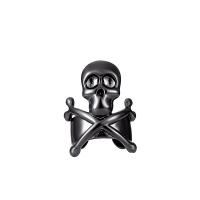 Brass Earring Clip Skull plated Unisex & Halloween Jewelry Gift Sold By PC