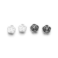 925 Sterling Silver Spacer Bead, Flower, plated, more colors for choice, 6x3.50mm, Sold By PC