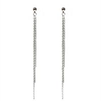 925 Sterling Silver Drop &  Dangle Earrings platinum plated fashion jewelry & for woman original color Sold By Pair