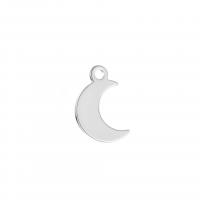 925 Sterling Silver Pendant Moon plated Sold By PC