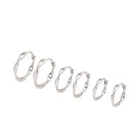 Stainless Steel Huggie Hoop Earring 925 Sterling Silver plated Unisex Sold By Lot