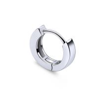 Stainless Steel Huggie Hoop Earring, 925 Sterling Silver, platinum plated, Unisex & different size for choice, original color, Sold By Lot