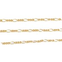 Brass Figaro Chain, plated, DIY & different size for choice, more colors for choice, 100Yards/Lot, Sold By Lot