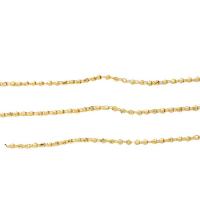 Mässing Dekorativa Chain, 18K guldpläterad, DIY, 2mm, 10varv/Lot, Säljs av Lot