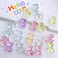 Mobile Phone DIY Decoration, Resin, Bear, more colors for choice, 16x18mm, 20PCs/Lot, Sold By Lot