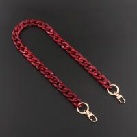 Acrylic Bag Straps, with Tibetan Style, for woman, more colors for choice, Length:Approx 60 cm, Sold By PC