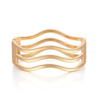 Bijoux de bracelet en alliage de zinc, Placage de couleur d'or, bijoux de mode & pour femme, doré, 70x23mm, Vendu par PC