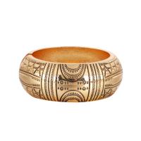 Tibetan Style Bangle, gold color plated, fashion jewelry & for woman, golden, 80x30mm, Sold By PC