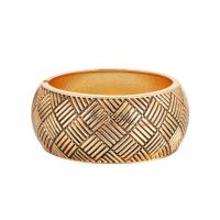 Bijoux de bracelet en alliage de zinc, Placage de couleur d'or, bijoux de mode & pour femme, doré, 77x32mm, Vendu par PC