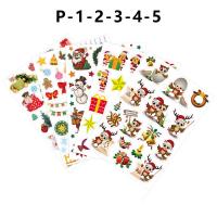 Adhesive Sticker Christmas Stickers, Christmas Design, more colors for choice, 148x210mm, Approx 5PCs/Bag, Sold By Bag