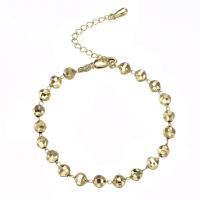 Brass Bracelet & Bangle, with 5cm extender chain, gold color plated, for woman, nickel, lead & cadmium free, 6mm, Length:Approx 20.5 cm, Sold By PC