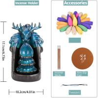Backflow Incense Burner, Porcelain, handmade, for home and office & durable & multifunctional, 102x97x171mm, Sold By PC