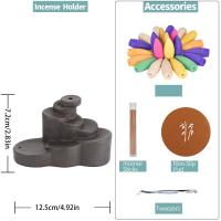 Backflow Incense Burner Purple Clay handmade for home and office & durable & multifunctional nickel lead & cadmium free Sold By PC