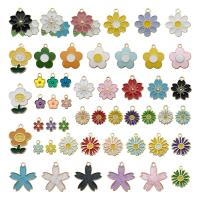 Tibetan Style Enamel Pendants, DIY & mixed, nickel, lead & cadmium free, 15*15mm, 50PCs/Bag, Sold By Bag